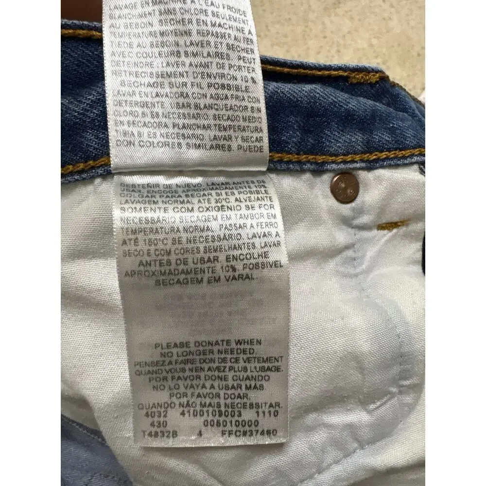 Vintage Levi 501 Jeans Faded Baggy Straight Fit Button Fly Size 36x30